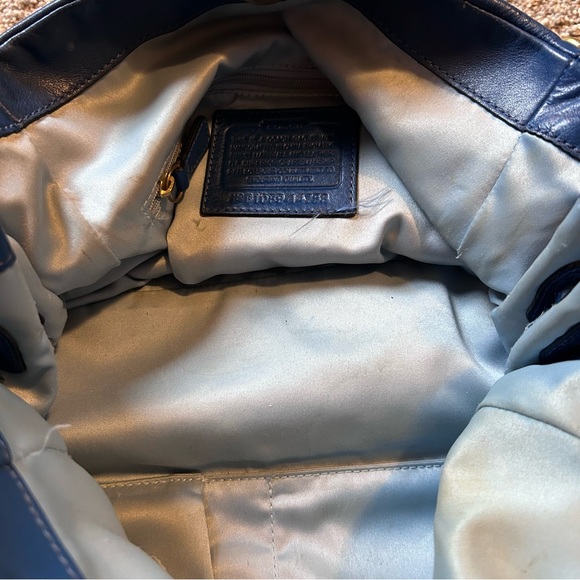 COACH 14758 Blue Leather Kristin Shoulder Satchel Bag - Picture 11 of 11